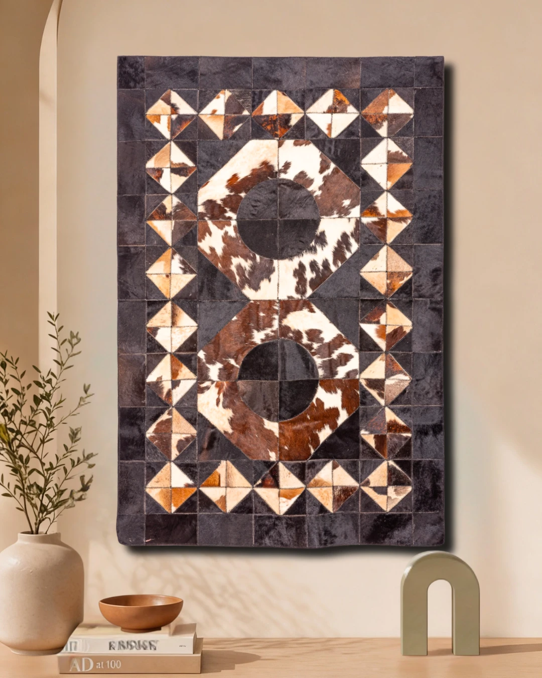 Rectangular Leather Rug